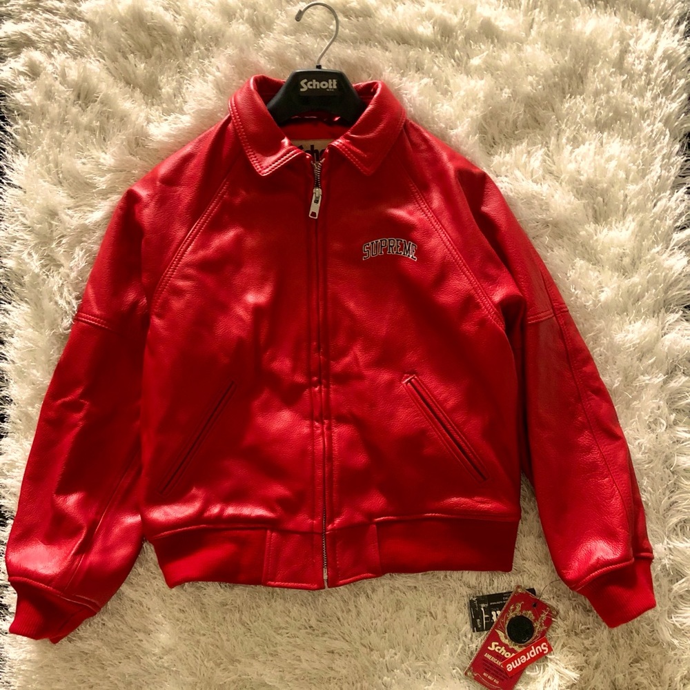 SupremeSchottMartinWong 8Ball LeatherVarsityJacket